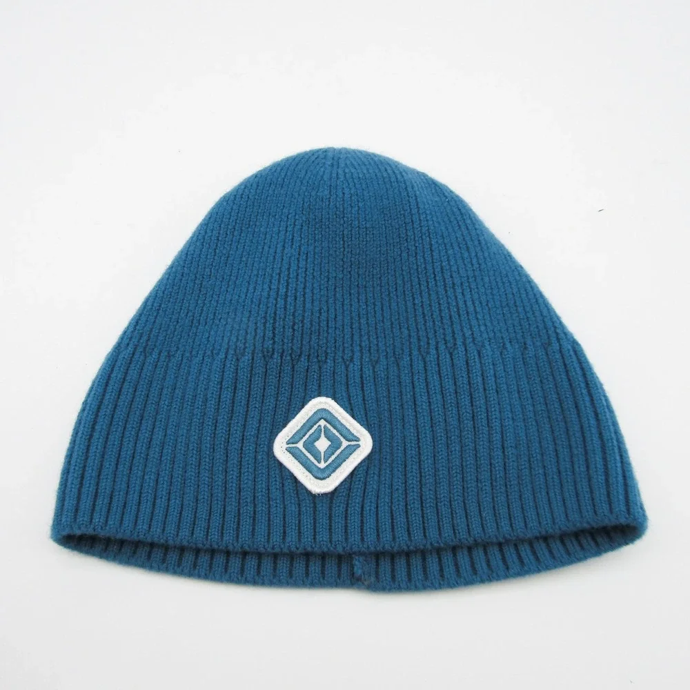 Rivian Ribbed Knit Beanie Hat Teal Blue Diamond Logo Certified EV Gear